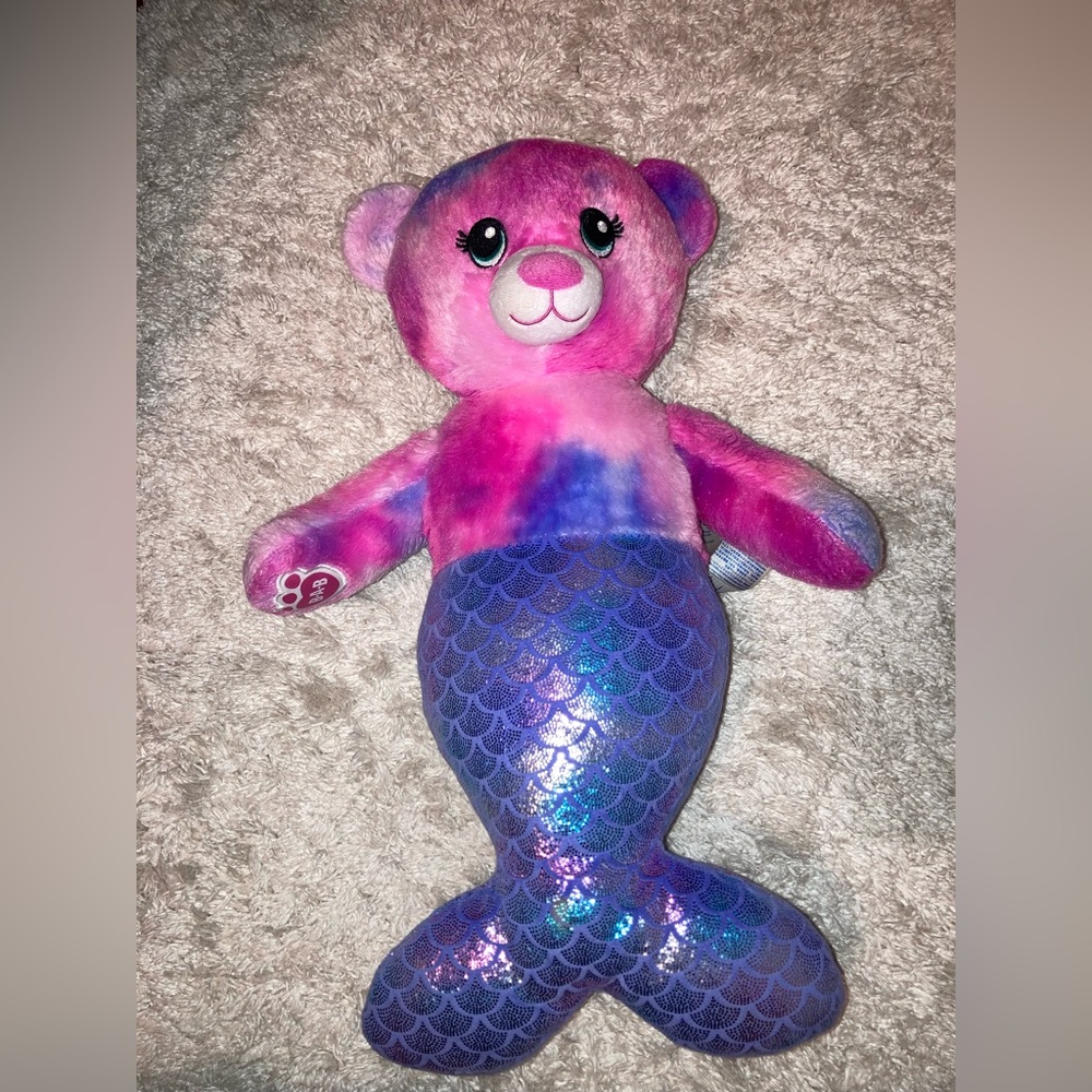 BUILD A BEAR STUFFED MERMAID BEAR LIKE NEW